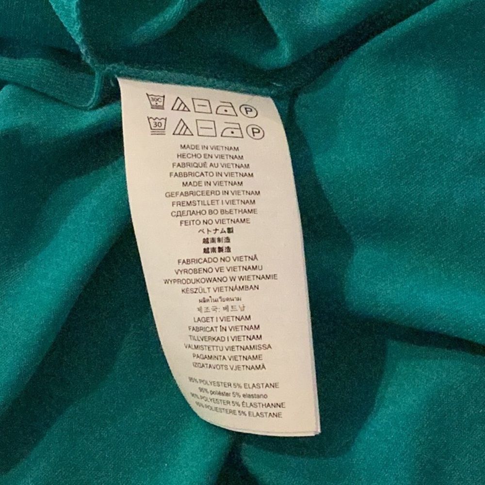 MICHAEL KORS SLEEVELESS HALTER MINI DRESS GREEN MEDIUM - Picture 10 of 10